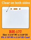 Heavy Duty Horizontal Corporate Badge Holder: 3 7/8"(W)x 2 3/4"(H) BH-177/Bag-of-100Pcs