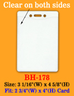 Heavy Duty Vertical School ID Holder: 2 3/4"(W)x 4"(H) BH-178/Bag-of-100Pcs