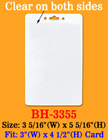 Bigger Size Vertical Clear Plastic Badge Holders: 3"(W)x4 1/2"(H) BH-3355/Bag-of-100Pcs