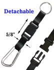 Carabiner Clips with Detachable Key Holder Straps CB-3060DBK/Per-Piece