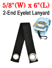 6" Carabiner Strap: Double Eyeleted Lanyard Connector LY-2E-404HD-EL08-06/Per-Piece