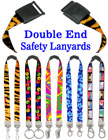 5/8" Ez-Adjustable Double Ended Art Printed Safety Neck Lanyards With Dual Ends LY-P-503HD-DA-Ez/Per-Piece