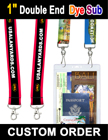 Big Promotional Lanyards With 2 Ends and Dye Sub Custom Printed