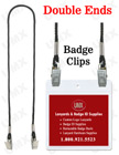 LY-401-DA-BC 1/8" Double-End Lanyrds With Badge Clips