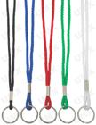LY-401-O 1/8" Round Cord Plain Lanyards With Key Rings
