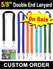 5/8" Exhibition Lanyards with Two Badge Clips or Hooks
