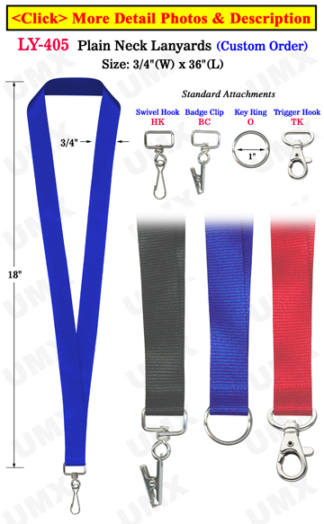 3/4" Convention Lanyards For Name Badge Holders