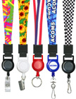 Printed Retractable Lanyards: With 5/8" Art Printed Neck Straps LY-P-UL-RT-21/Per-Piece