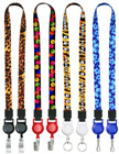 Two-Ended Printed Retractable Lanyards: With 5/8" Art Printed Neck Straps