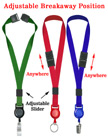 Retractable Breakaway Lanyards 5/8" Safety Badge Holder Neck Straps LY-503HD-SL-RT-21/Per-Piece