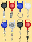 Retractable Reels: With Flat Lanyard Strap Connectors / Adpaters RT-21/Per-Piece