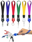 Retractable Wrist Lanyards: With 5/8" Heavy-Duty Plain Color Wrist Straps LY-UL-WS-RT-21/Per-Piece