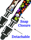Quick Release Lanyards: 3/4" Pattern Printed Quick Release Neck Straps LY-P-SC-DB/Per-Piece