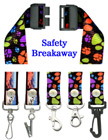 Security Lanyards:  3/4" Pattern Printed Security Neck Straps LY-P-SC-N/Per-Piece