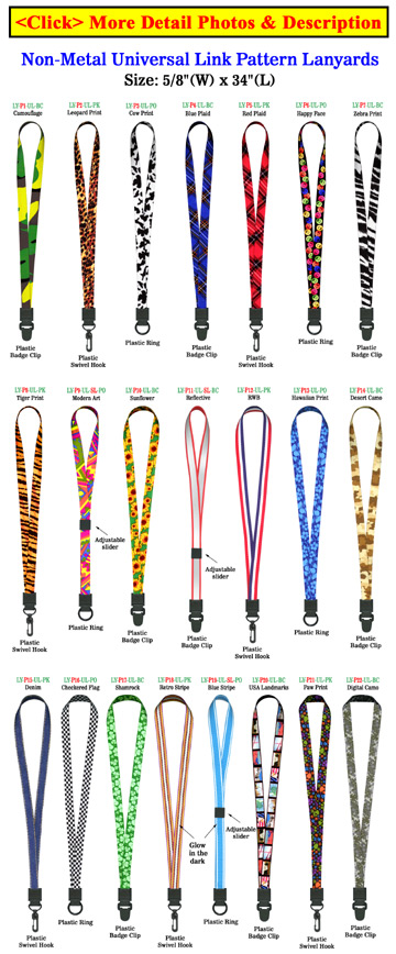 5/8" Airport Security Check Free Lanyards For Airport ID Badges