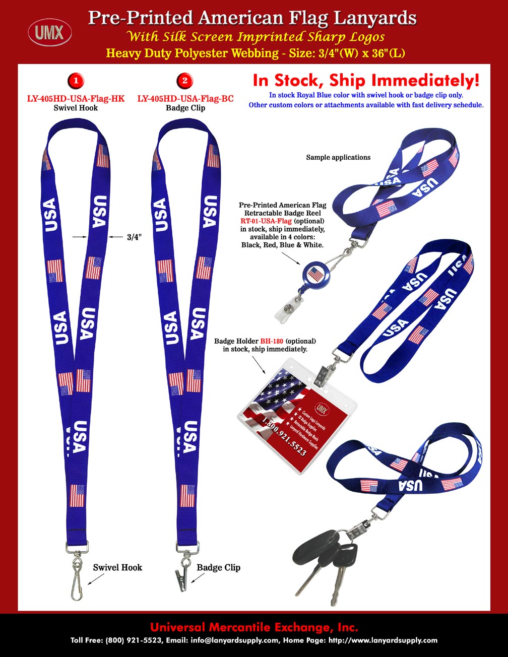 Overall View: Helpful Photo For USA Flag Lanyards: Patriotic Lanyard Series  Buyer