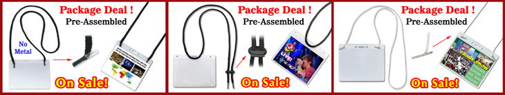 Fast Dispatch: Pre-Assembled:  Lanyards + Badge Holders Combo Package Deal
