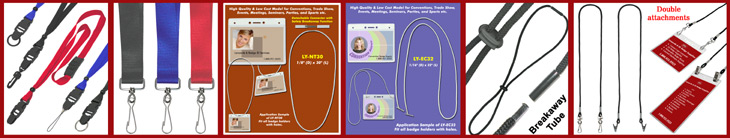 Plain Neck Lanyards - Pre-Printed Neck Straps For Name Badge Holders or ID Card Holders