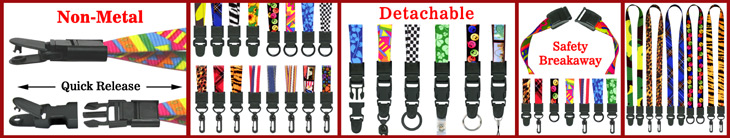 Universal Link Art Pattern Printed Lanyards For Scan Free Nametags or ID Badges