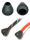 Round Cone Plastic Cord Ends: Cord End Closure with 1/4"(D, Top Hole) x 3/8"(D, Bottom Hole) 