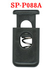 Plastic Cord Stoppers:  Drawstring Locks, Rectangular, One Hole 5mm(D)=3/16"(D) 