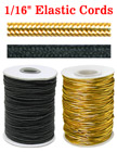 Small Order: Thin Elastic Round Cords: Stretchy Cords By The Foot - 1/16" (D) EC-015/Per-Foot