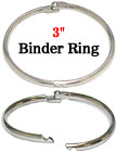 3" Extra Large Binder Rings / Book Binder / Loose Leaf Rings