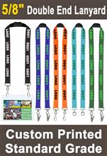 5/8" Safety Breakaway Custom Printed Double Ended Lanyards LY-058-N-DA