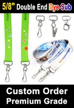 Custom Logo Two Ended Lanyards With Dye Sublimated Custom Imprint