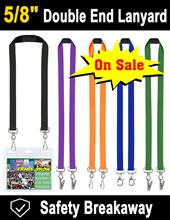 5/8" Safety Breakaway Exhibition Lanyards with Double Attachments LY-503-DA/Per-Piece