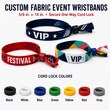 Custom 5/8" Fabric Event Wristbands with Secure Slide Lock – 14" WB-FAB-58-14-SL