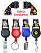 Printed Retractable Breakaway Lanyards: with 3/4"  Pre-Printed Neck Straps