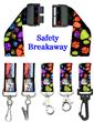 Security Lanyards:  3/4" Pattern Printed Security Neck Straps
