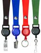 Retractable Name Holder Lanyards: with 3/4" Snap Closure Plain Color Neck Lanyard Straps