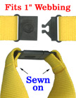 Sewn-On Large Breakaway Buckles: Heavy Duty Safety Buckles: Fit 1" Wide Lanyards LY-CC508HD/Per-Piece