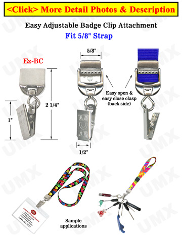Badge Clip Lanyard Attachment/Adaptor 