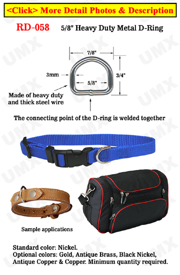5/8" Heavy Duty Strap D-Rings - Wholesale 