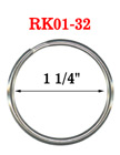 1 1/4",  32 mm Big Key Rings:Big Size Key Holders RK01-32/Per-Piece
