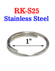 1" Stainless Key Ring: For Salt Water Application