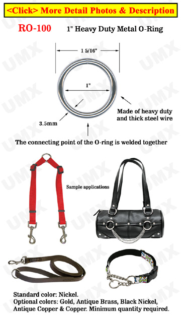 1" Pet Collar O-Ring : Great For Pet, Dog, Belt and Bag Strap Making