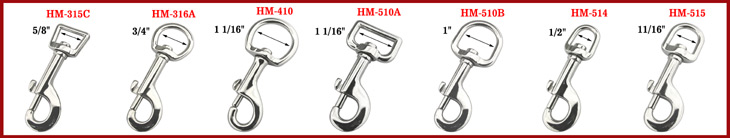 Large Bolt Snap Hooks: Steel Metal Snap Hooks