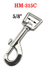 5/8" Large Square Swivel Bolt Snap Hooks: For Round Cords and Flat Straps