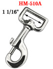 1 1/16" Large Rectangular Steel Swivel Hooks: For Flat Ropes