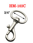 3/4" Oval Shaped Medium Size Bolt Snaps: For Round Cords or Flat Straps HM-103C/Per-Piece