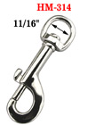 11/16" D-Head Round Cord Bolt Snap Hooks: For Heavy-Duty Round Cords HM-314/Per-Piece