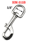 5/8" D-Head Big Dog Leash Bolt Snap Hooks: For Round Cords and Flat Straps