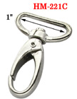 1" D-Shaped Push Gate Bolt Snap Hooks For Flat Straps HM-221C/Per-Piece