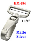 1 1/4" Wide Push Latch  Matte Silver Bolt Snap Hooks For Flat Straps HM-794/Per-Piece