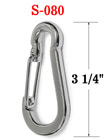 Large Stainless Steel Bolt Snap Hooks: 3 1/4" S-080/Per-Piece