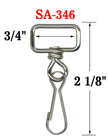 Lanyard Swivel Hooks: For 3/4" Woven Straps SA-346/Per-Piece